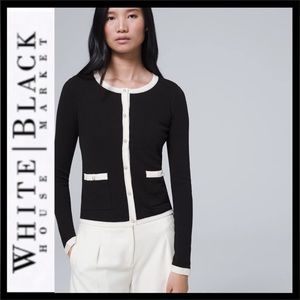 White House Black Market Beautiful Black and White sweater Price Firm